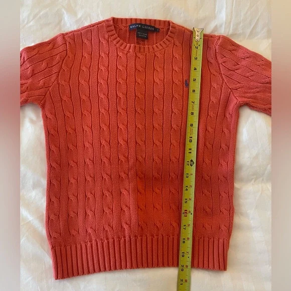 Orange Ralph Lauren Cable Knit Sweater - Picture 4 of 6